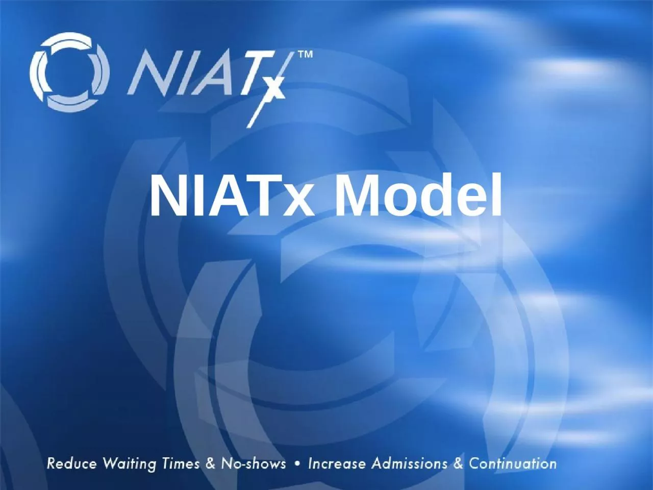 Overview NIATx  Model What is a Change Leader?
