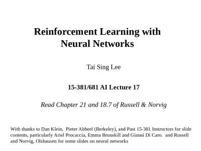 Reinforcement  Learning with