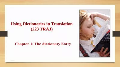 Using Dictionaries in Translation