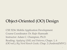 Object-Oriented (OO) Design