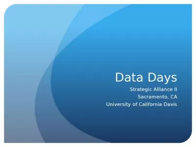 Data Days Strategic Alliance II