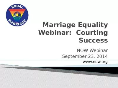 Marriage Equality  Webinar:  Courting Success