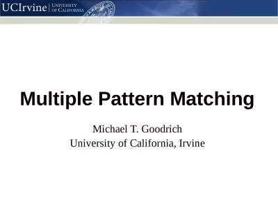 Multiple Pattern Matching