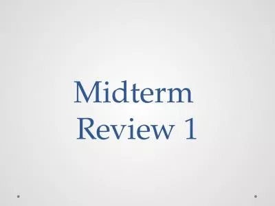 Midterm  Review 1 Problem 1