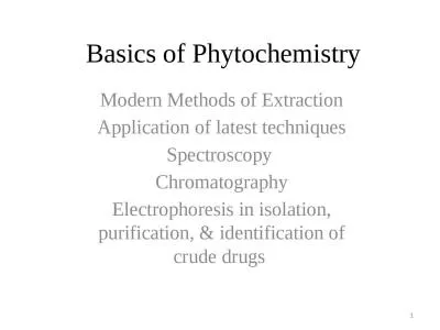 Basics of  Phytochemistry