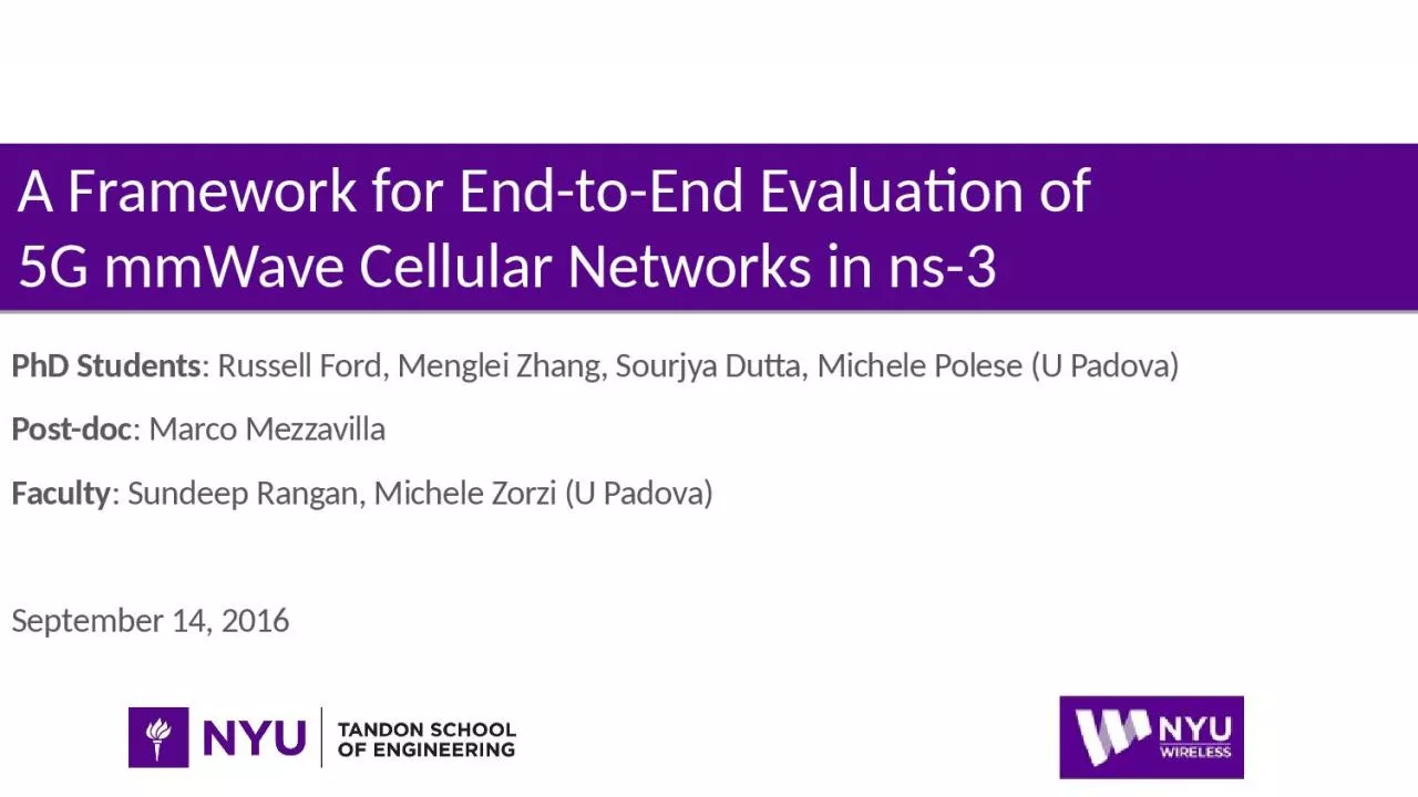 PPT-Title A Framework for End-to-End Evaluation of