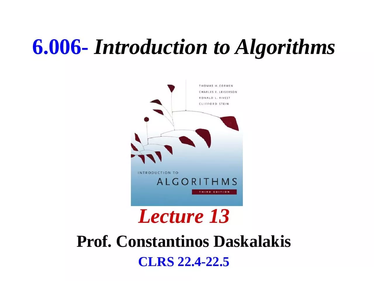 PPT-6.006- Introduction to Algorithms