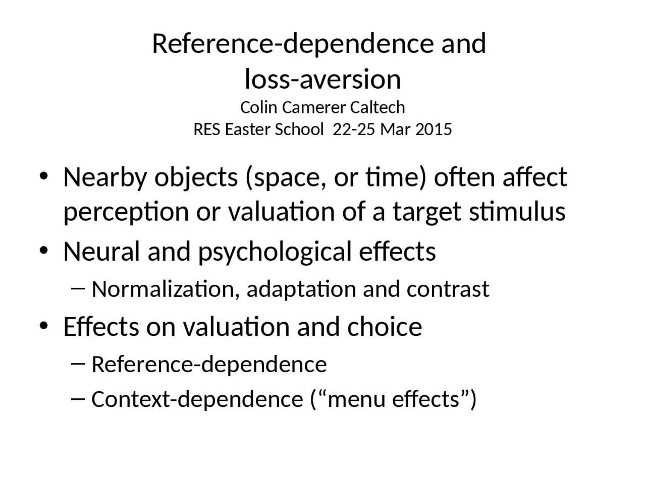 PPT-R eference - dependence and