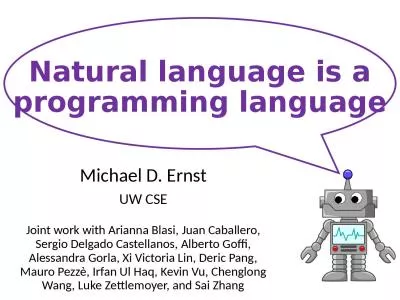 Natural language is a programming language