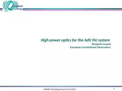 1 High power optics for the