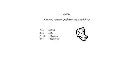 How many words can you find relating to probability?