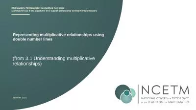 Representing multiplicative relationships using double number lines