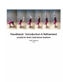 Handstand:  Introduction & Renementa guide for level 2 and above stud