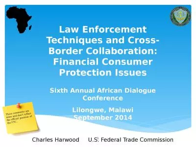 1 Law Enforcement Techniques and Cross-Border Collaboration: Financial Consumer Protection