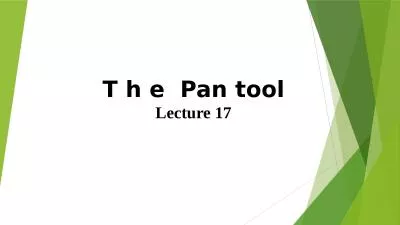 T h e  Pan tool  Lecture