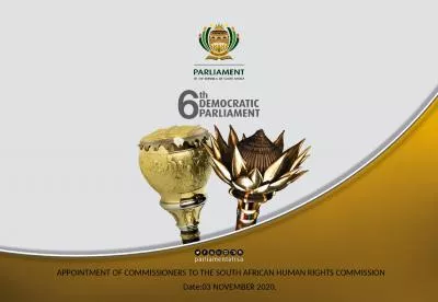 APPOINTMENT OF COMMISSIONERS TO THE SOUTH AFRICAN HUMAN RIGHTS COMMISSION