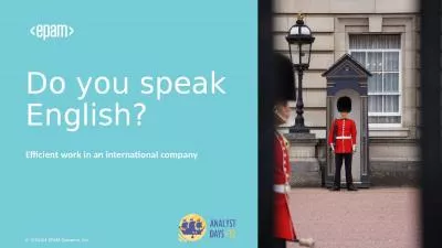 Do you speak English? Efficient work in an international company