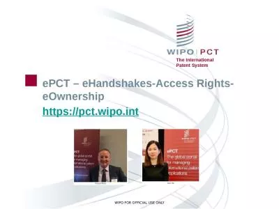 ePCT  –  eHandshakes-Access Rights-eOwnership