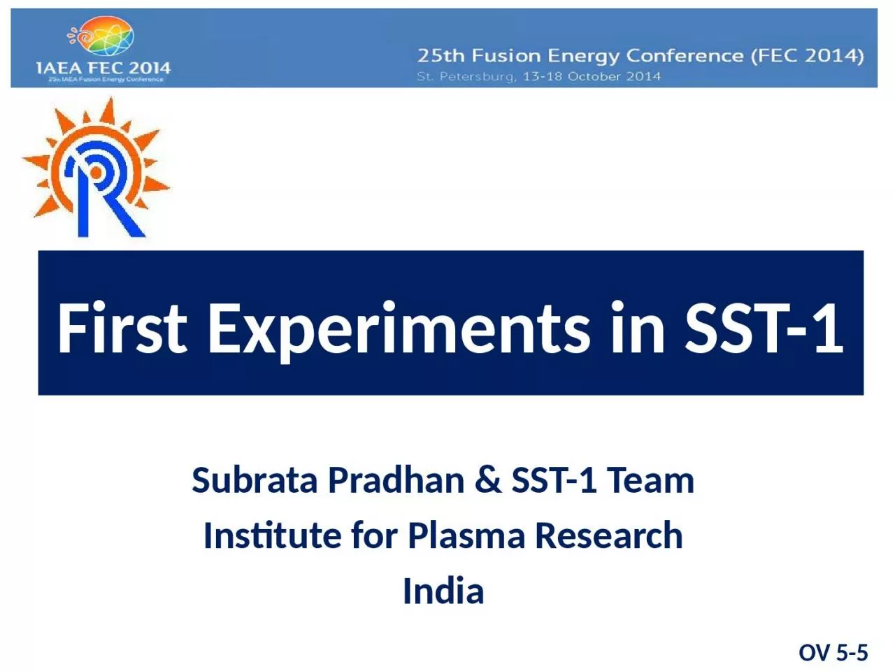 PPT-First Experiments in SST-1