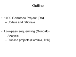 PPT-Outline 1000 Genomes Project (DA)