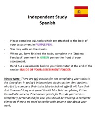 Independent Study Spanish