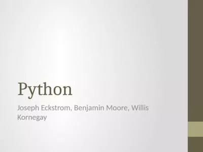 Python Joseph  Eckstrom , Benjamin Moore, Willis