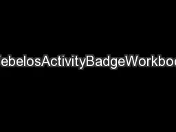 WebelosActivityBadgeWorkbook