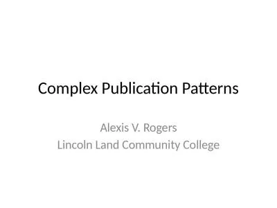 Complex Publication Patterns