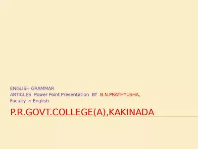 P.R.GOVT.COLLEGE(A),KAKINADA