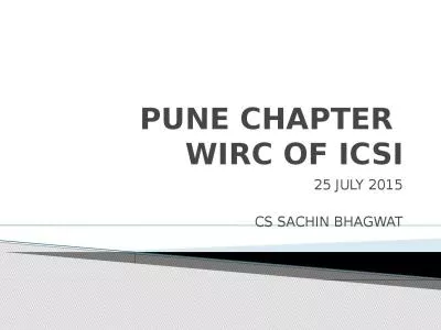 PUNE CHAPTER  WIRC OF ICSI