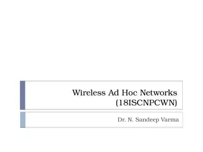 Wireless Ad Hoc  Networks