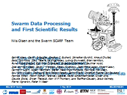 Swarm Data Processing  and First Scientific Results