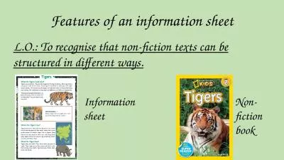 L.O.: To  recognise  that non-fiction texts can be structured in different ways.