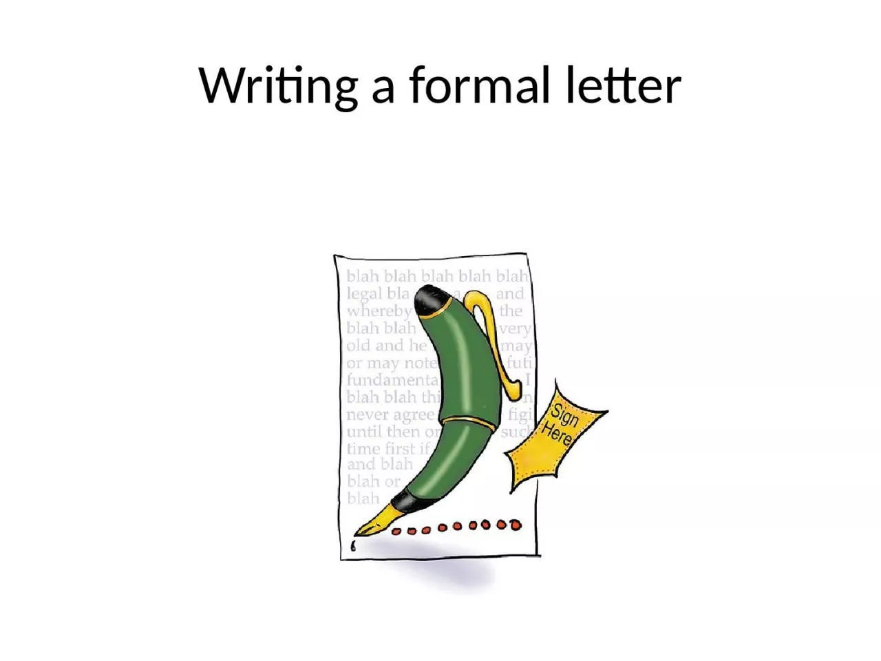 PPT-Writing a formal letter Planning