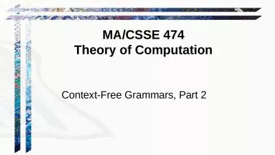 Context-Free Grammars, Part 2