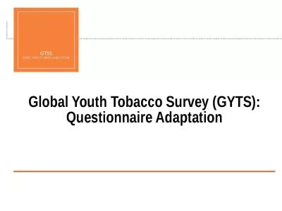 Global Youth Tobacco Survey (