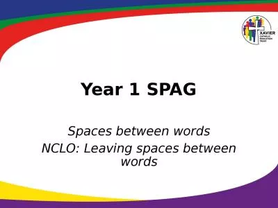 Year  1  SPAG Spaces  between