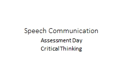 Speech Communication Assessment Day