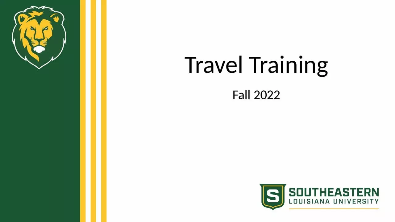Travel Training Fall 2022