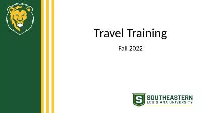 Travel Training Fall 2022