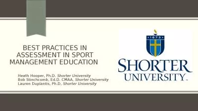 Best Practices in Assessment in Sport Management Education