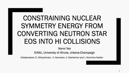 Constraining Nuclear Symmetry Energy from Converting Neutron Star