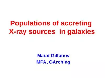 Populations of accreting