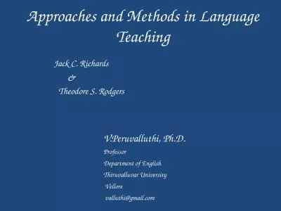 Approaches and Methods in Language Teaching