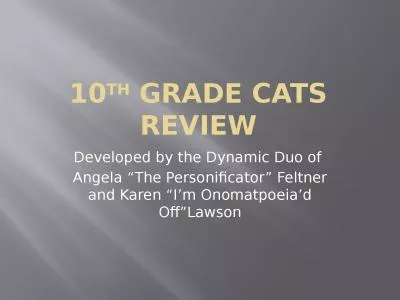 10 th  Grade CATS Review