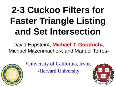 2-3 Cuckoo Filters for  Faster Triangle