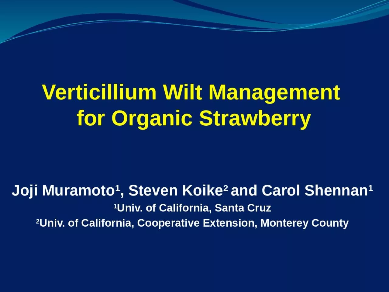 PPT-Verticillium Wilt Management