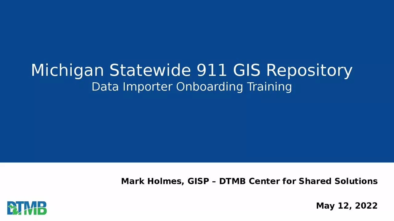 Michigan Statewide 911 GIS Repository