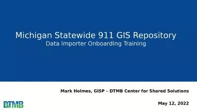 Michigan Statewide 911 GIS Repository