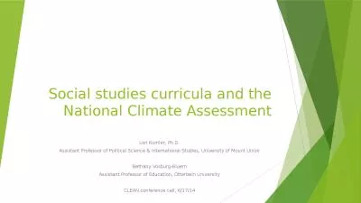 Social studies curricula and the National Climate Assessment